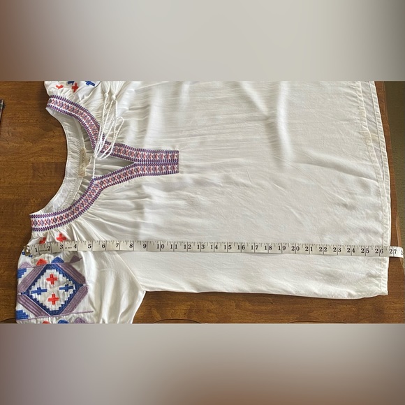 Luna Moon Size: Small Boho Embroidered Peasant Blouse - Picture 8 of 9